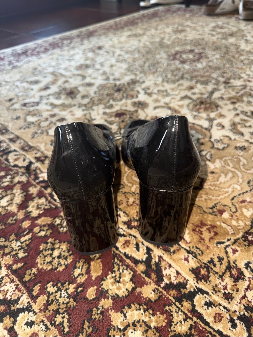 H&M Black Patent Block Heel Pumps - Picture 3 of 3